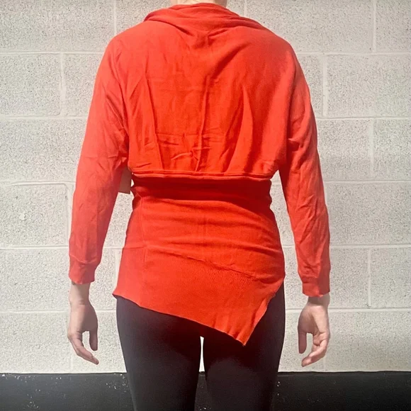 Vintage Y2K Orange Knit Asymmetrical Tank Top with Matching Shrug NWT - Picture 3 of 10